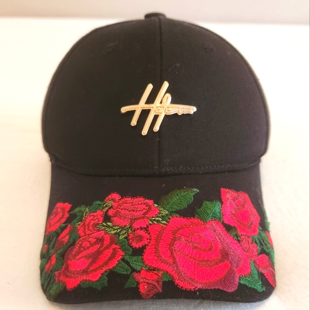Hater strapback adjustable floral roses embroidered hat cap men women one-size